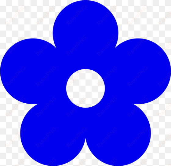 blue - color - clipart - cartoon flower transparent background