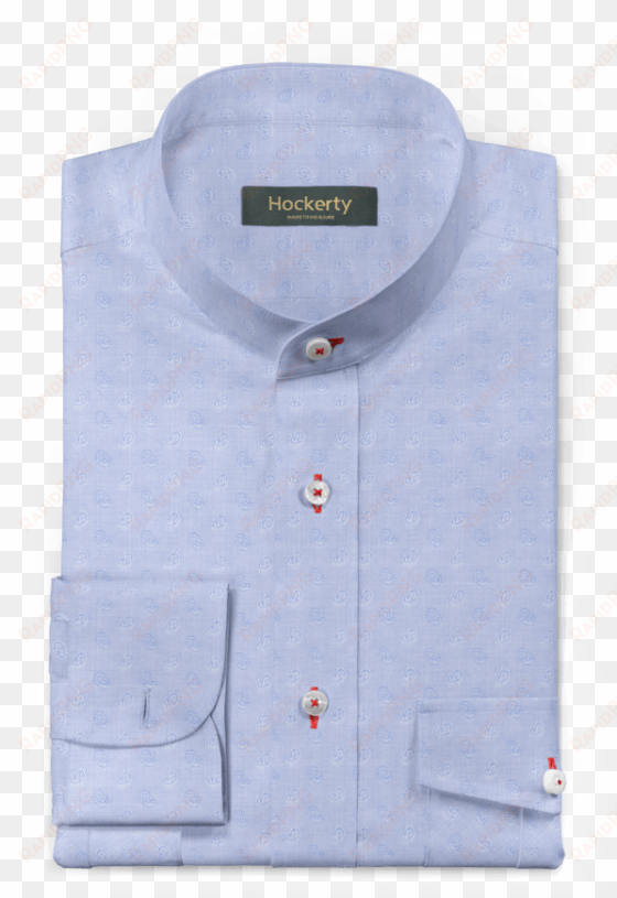 blue french cuff paisley 100% cotton shirt - shirt