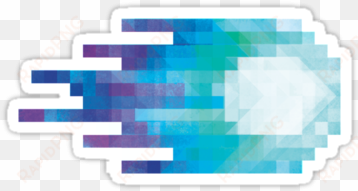 "blue pixel fireball" stickers by carlydraws - pixel fireball