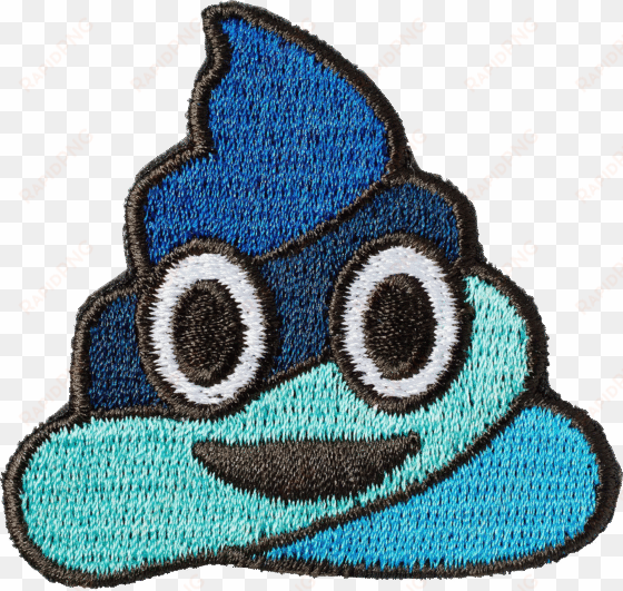 blue poop sticker patch - emoji