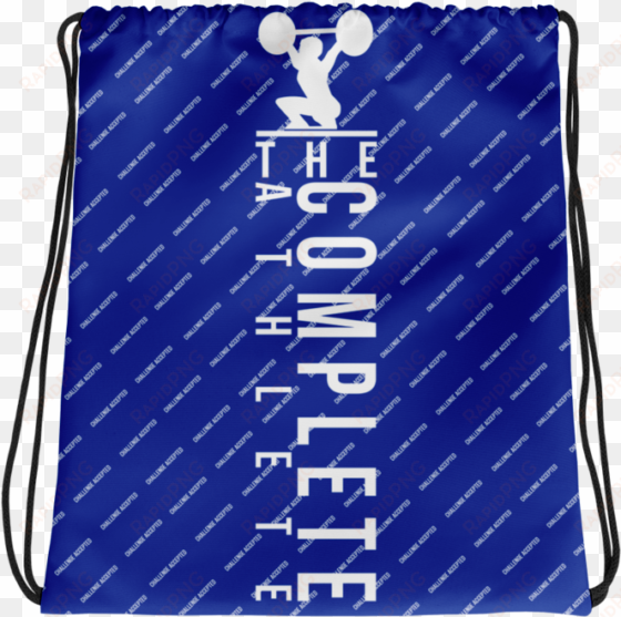 {blue} the complete athlete "challenge accepted" drawstring