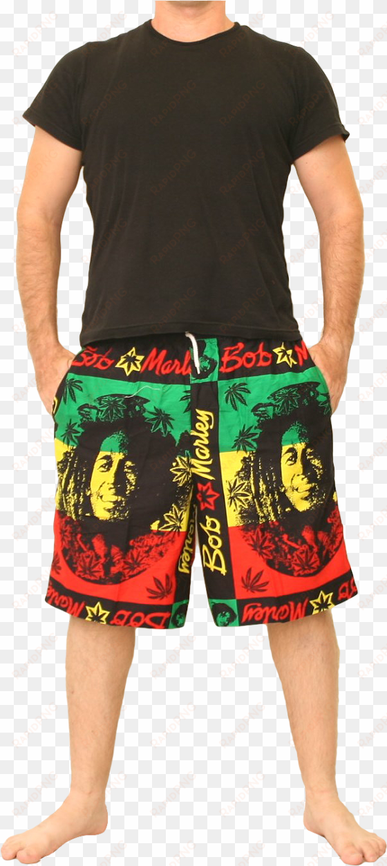 bob marley rasta reggae pants shorts smile - trousers