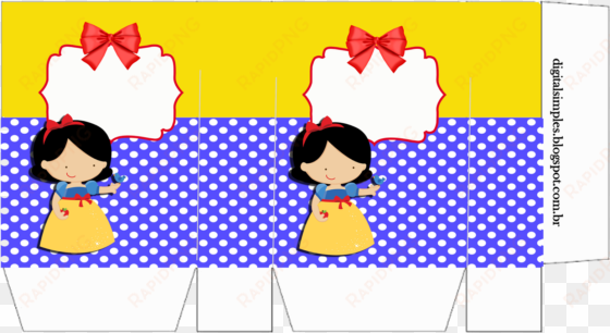 bolsas de papel para imprimir gratis - sacolinha branca de neve cute