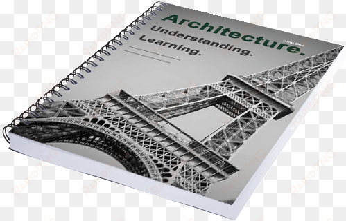 book binding with spiral binding horizontal - eiffel tower