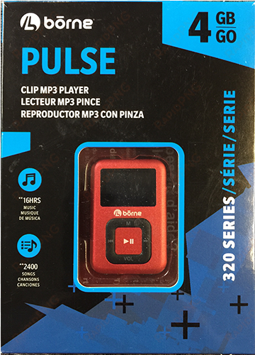 borne pulse clip mp3 player 4gb - mp3 player