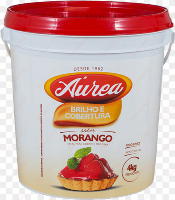 brilho e cobertura de morango - aurea alimentos