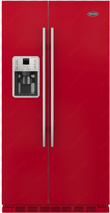 britannia montana red american style fridge freezer - refrigerator