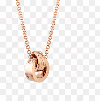 bvlgari bvlgari necklace with 18 kt rose gold chain - necklace