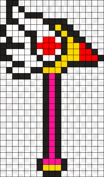 cardcaptor sakura sealing wand charm perler bead pattern - pixel art sakura card captor
