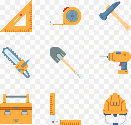 carpenter tools and elements - clip art