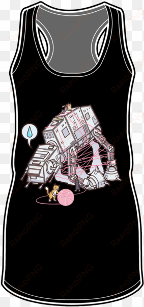 cats vs at-at racerback tank top - top