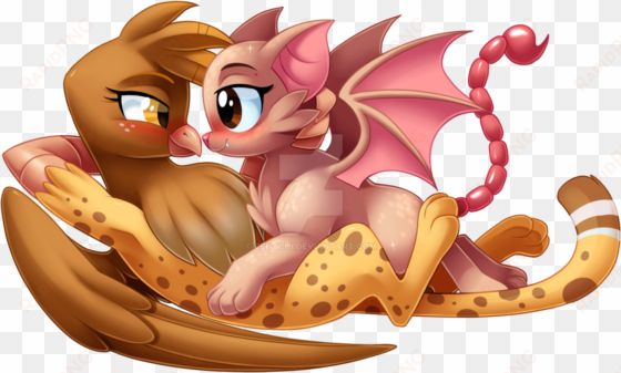 centchi, griffon, lesbian, manticore, oc, oc - mlp manticore oc