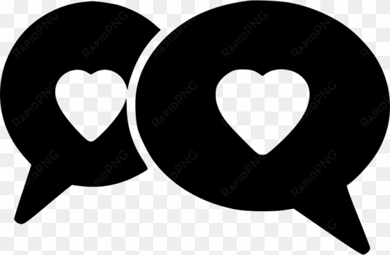 chat bubbles - - heart