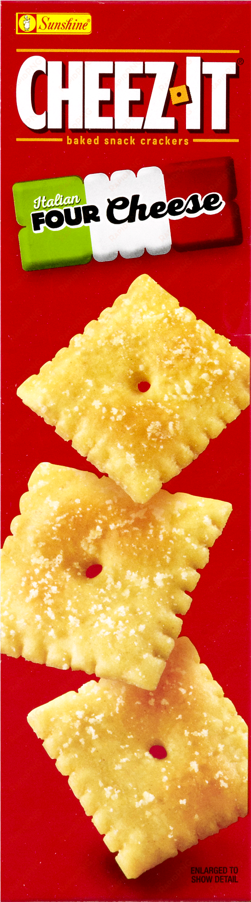 cheez-it baked snack cheese crackers italian four cheese - cheez-it baked snack crackers, italian four cheese
