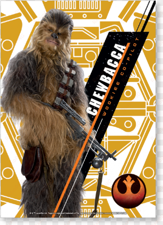 chewbacca - carte topps star wars 107 224 chewbacca - jeu de cartes