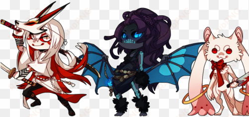 chibi line-up - cartoon