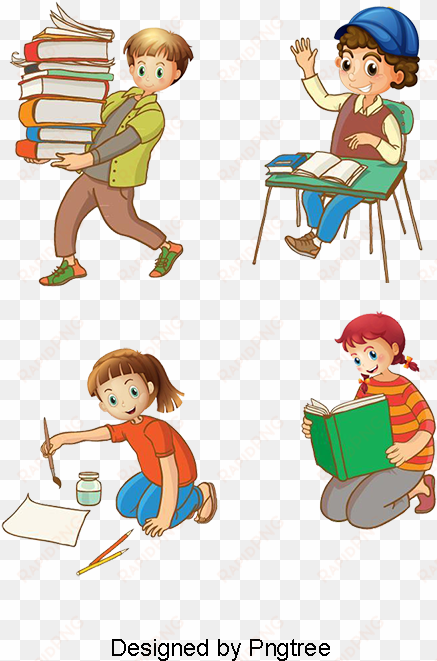 children in school, school clipart, painting png and - mądra główka 2 kreatywne zadania edukacyjne - piotr