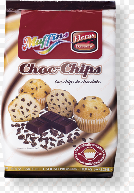 choc chips muffins - magdalenas muffins con pepitas de chocolate