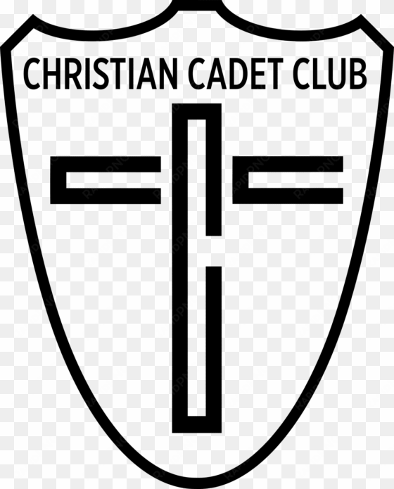 christian cadet club emblem black and white - portable network graphics