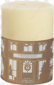 christmas magic 100% beeswax 3×5 inch pillar candle - 100% pure beeswax candles