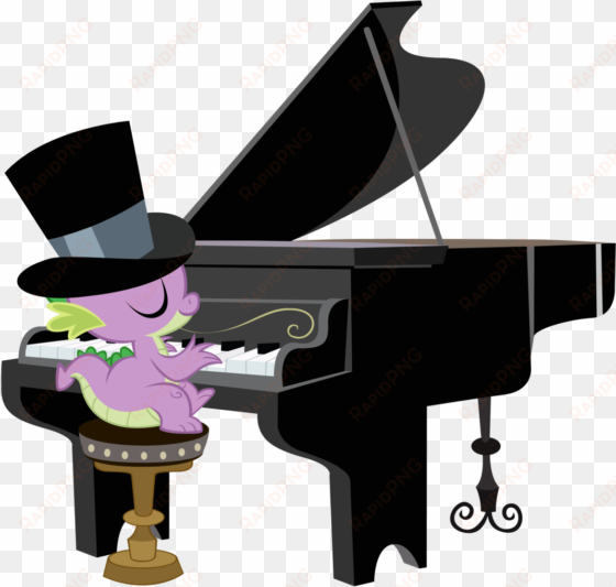 classy piano spike by boneswolbach deviantart com on - mlp spike playing piano