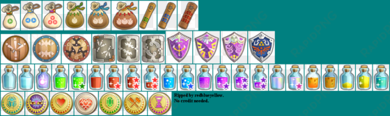 click for full sized image pouch items - zelda skyward sword items