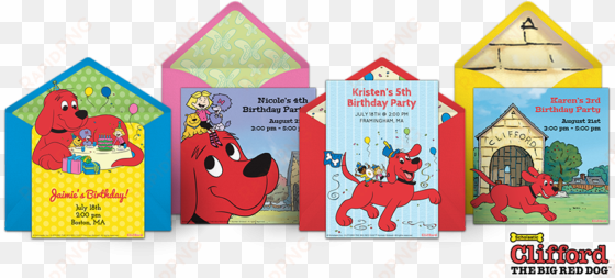 clifford online invitations - write with clifford the big red dog