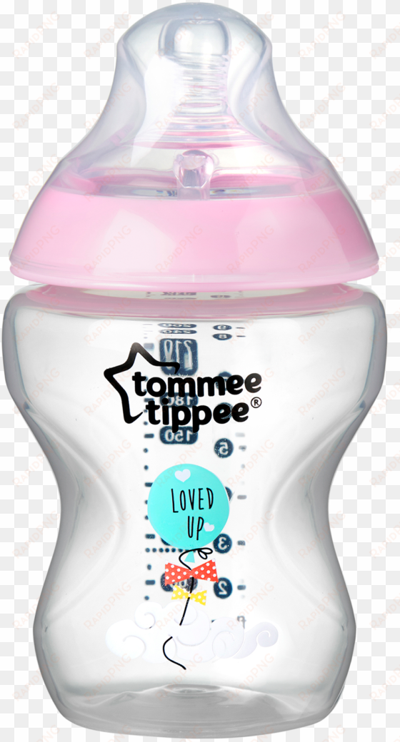 closer to nature decorated baby feeding bottles pink - tommee tippee closer to nature feeding bottle 260ml