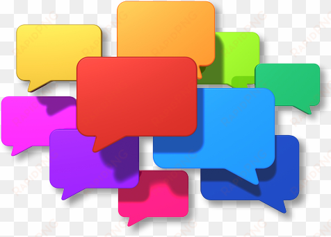 colour comfort - different coloured speech bubbles