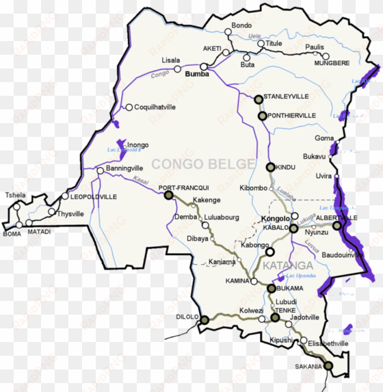congo spoorwegen - democratic republic of the congo railway map
