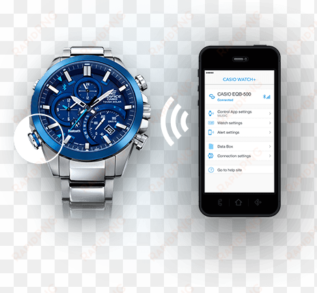 connect to your bluetooth® watch - edifice ecb-500d-1aer men's edifice bluetooth