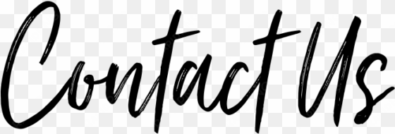 contact us - calligraphy