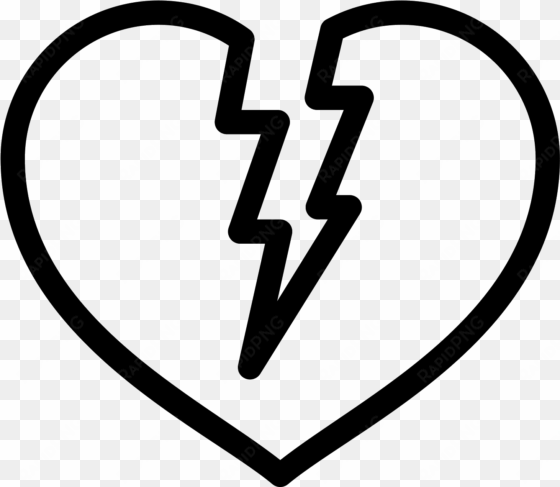 corazón roto icon - broken heart icon transparent