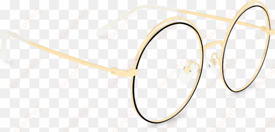 corner view of slayer gold round glasses made from - circle