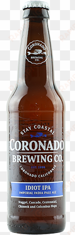 coronado idiot ipa - beer bottle