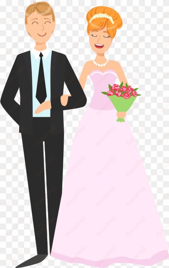 couple png vector - wedding couple cartoon png
