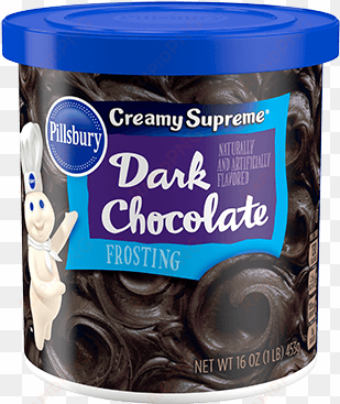 creamy supreme® dark chocolate flavored frosting - pillsbury creamy supreme frosting, dark chocolate -
