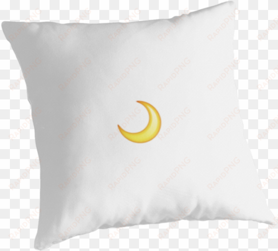 crescent moon emoji - throw pillow