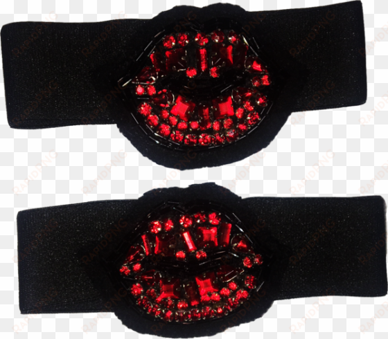 crystal lip elastic strap - strap