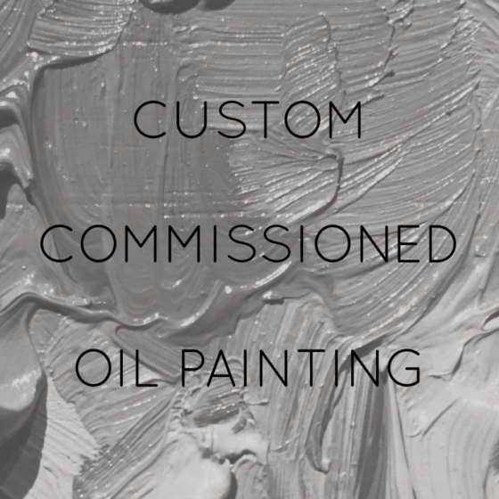 custom commissioned oil painting - monochrome