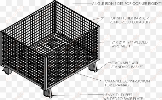custom full wire baskets manufacturing - wire basket for construction