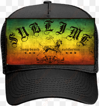 custom heat pressed trucker hat otto cap 32 - art.com - sublime - long beach rasta poster