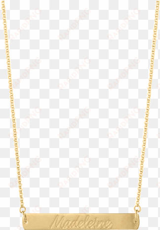 custom horizontal bar necklace custom gold brass capsuljewelry - chain