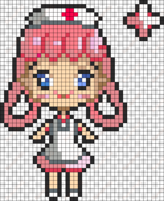 cute nurse joy perler bead pattern / bead sprite - nurse joy pixel art
