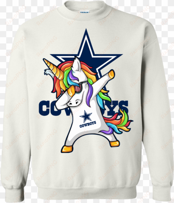 dallas cowboys unicorn dabbing shirt hoodie tank allbluetees - dog lover design in t shirt