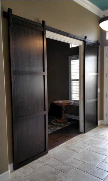 dark brown sliding barn door - interior barn door scottsdale