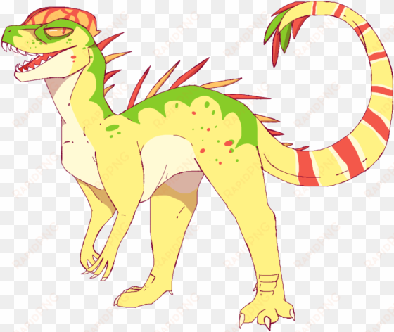 decided to do some practice with my dilophosaurus girl - tyrannosaurus