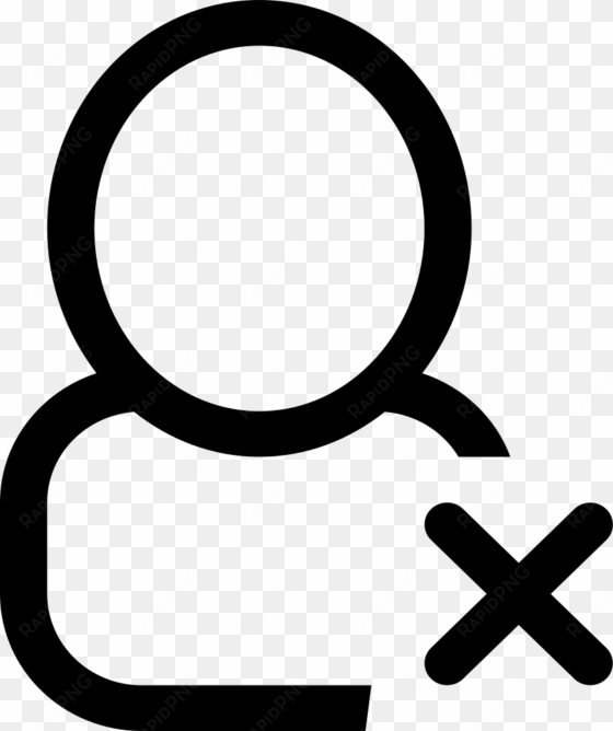 delete person outlined symbol - illustration