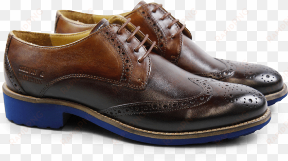 derby shoes amelie 3 crust tan blue finish wl blue - melvin & hamilton amelie halbschuhe gr. 37 braun-kombi