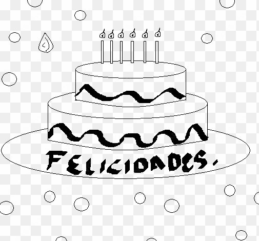 desenho de bolos de aniversario para colorir